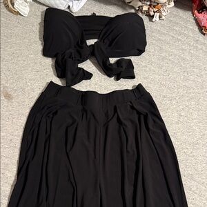 Elegant Black Women's pants two set